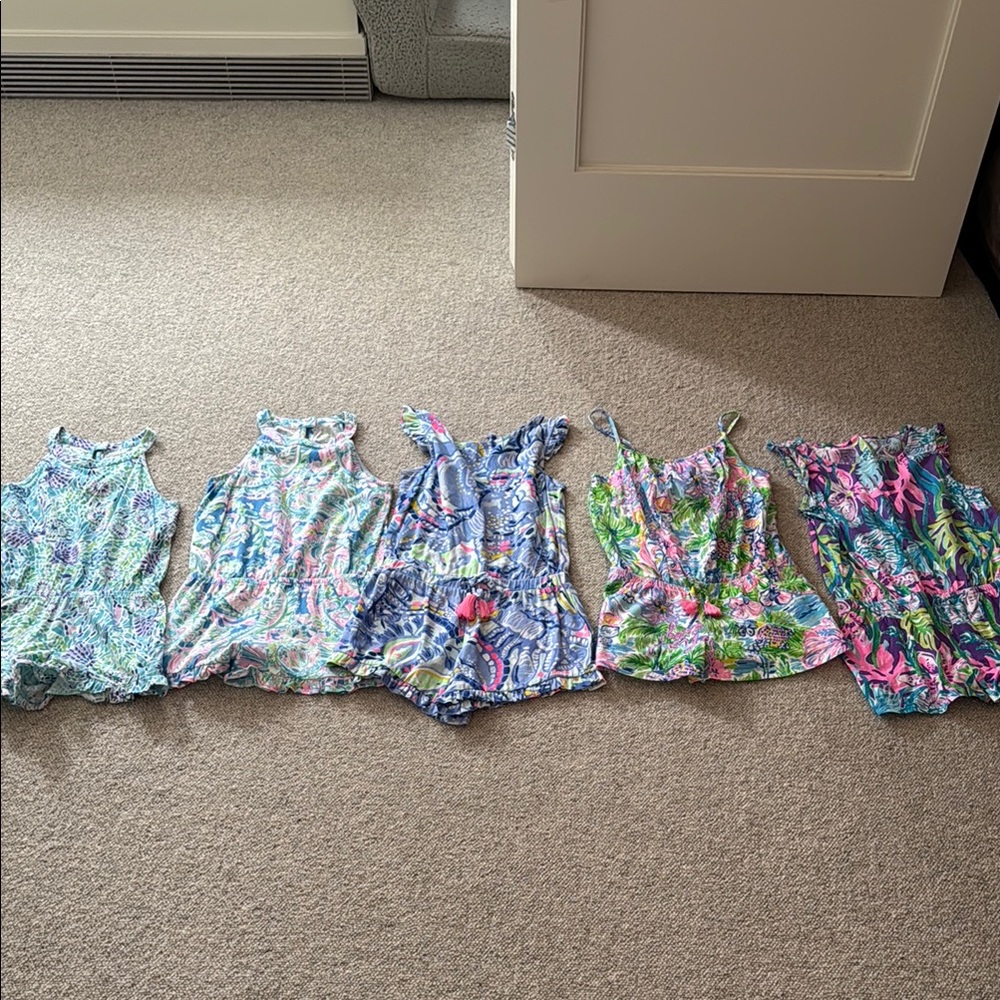 Lily Pulitzer Colorful Patterned Rompers Set